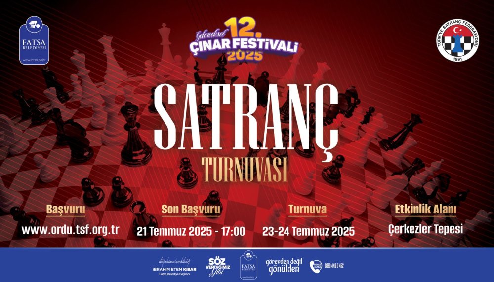 Geleneksel 12. Çınar Festivali Satranç Turnuvası