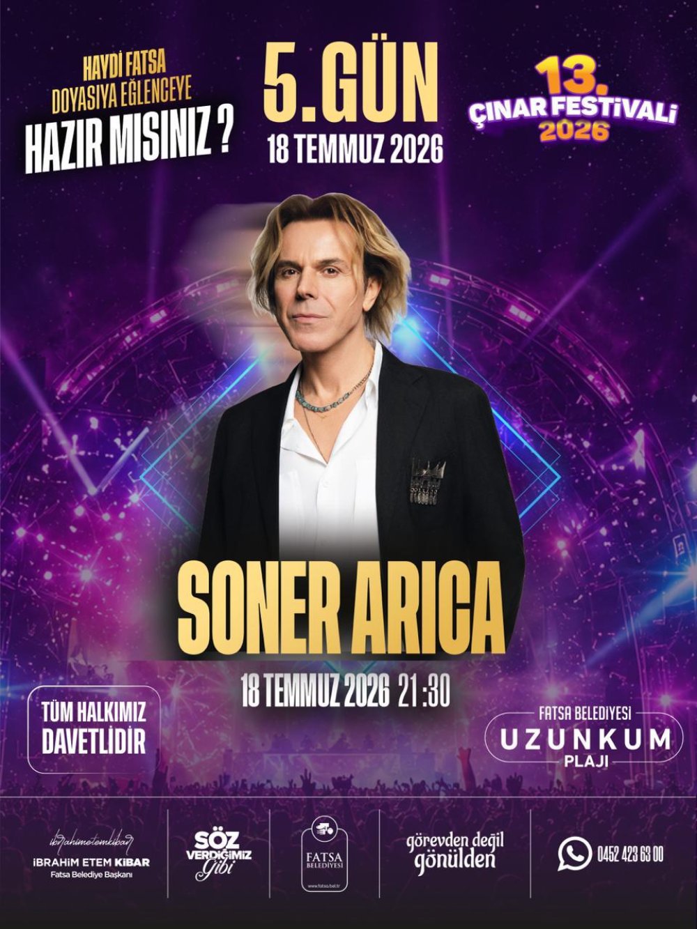 Soner Arıca Konseri - 13. Çınar Festivali