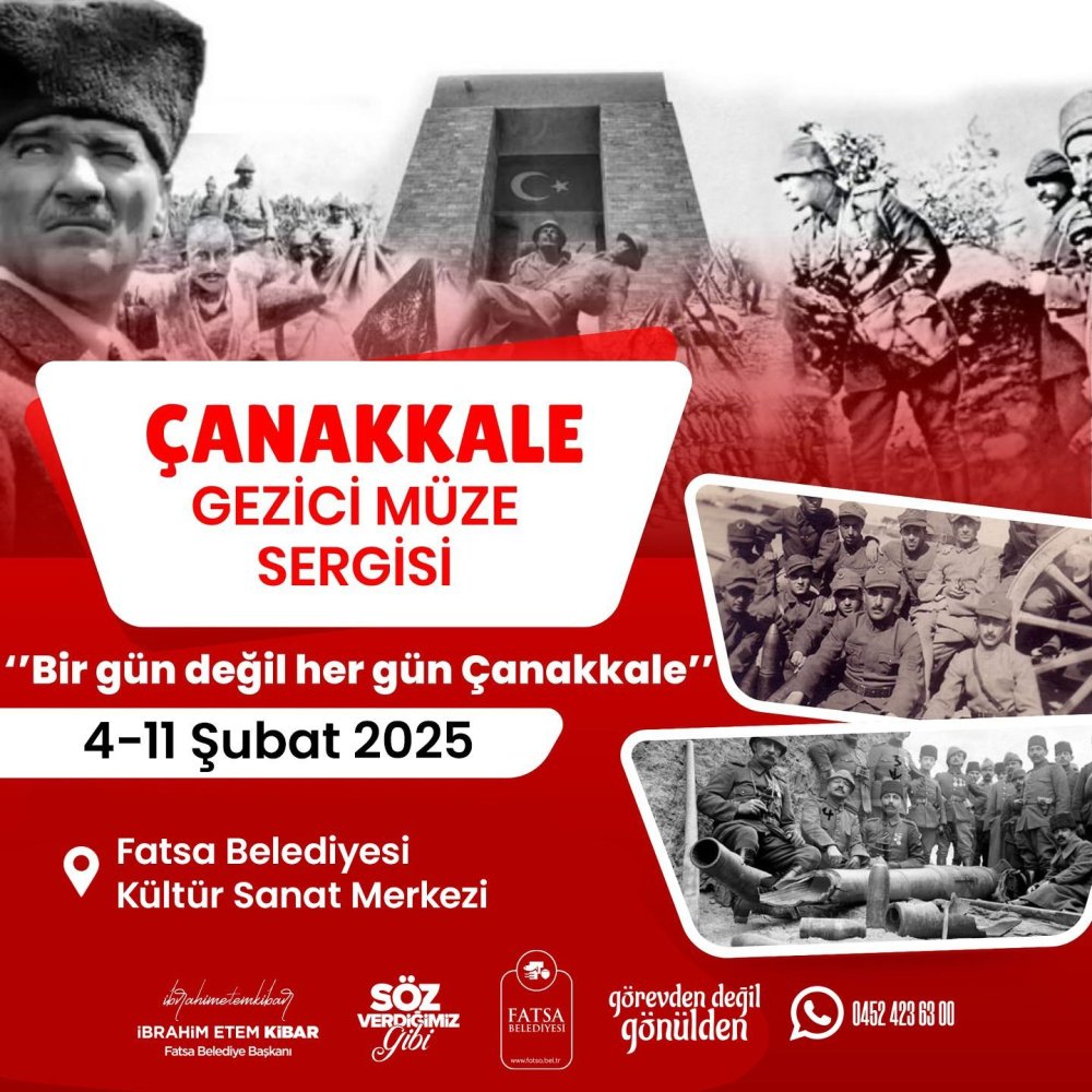 Çanakkale Gezici Müzesi Sergisi Fatsa'da