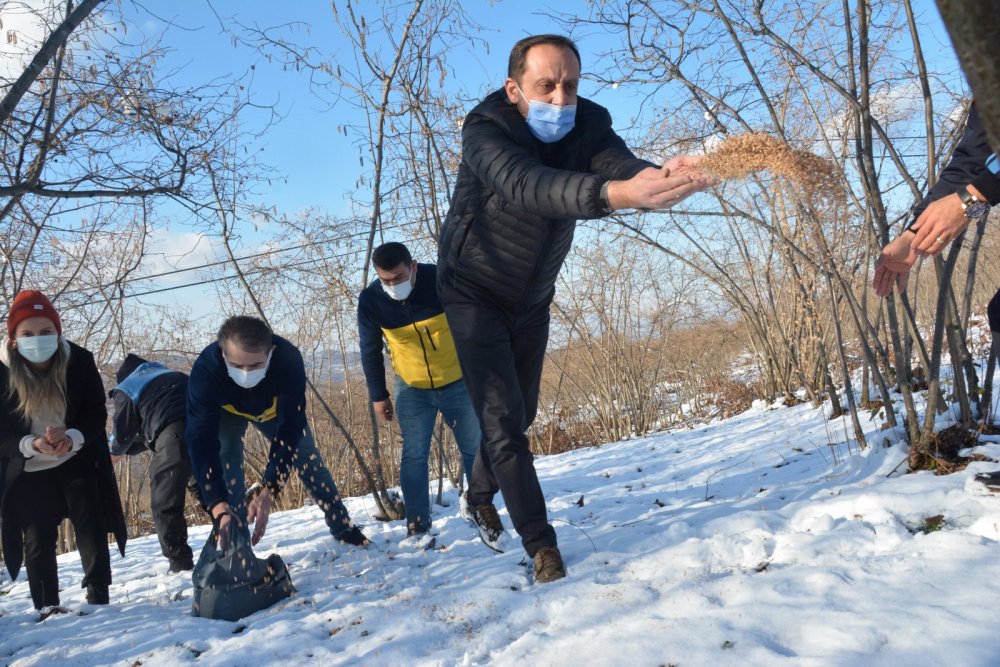 Doğaya Kuşlar İçin Yem, Sokak Hayvanları İçin Mama Bıraktı