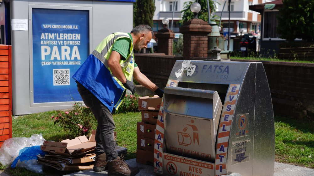 FATSA ATIK TOPLAMA MİKTARINI 5 TONDAN 200 TONUN ÜZERİNE ÇIKARDI