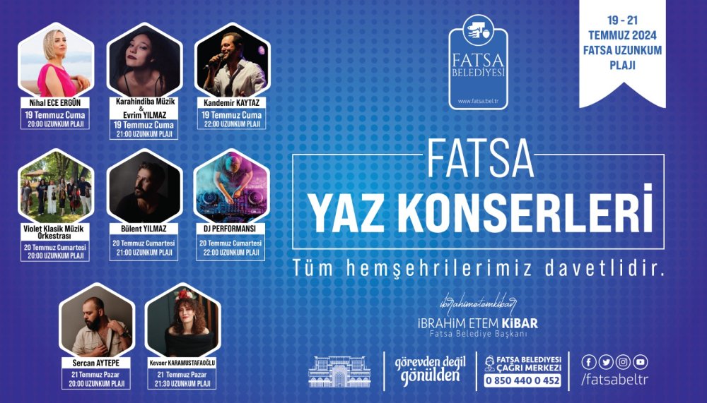 FATSA'DA MÜZİK VE EĞLENCE RÜZGÂRI ESİYOR