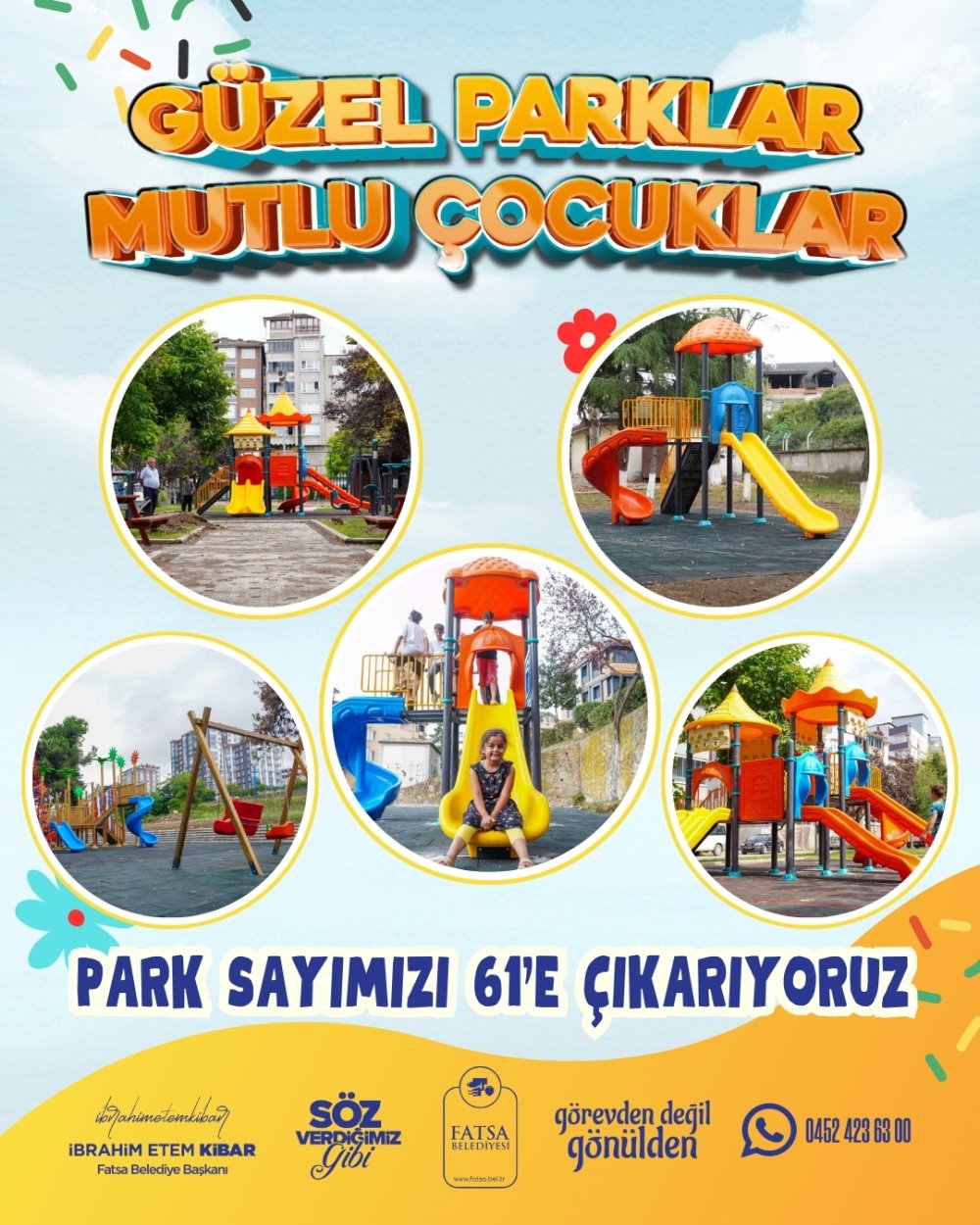 FATSA'DA PARK SAYISI 61'E YÜKSELİYOR